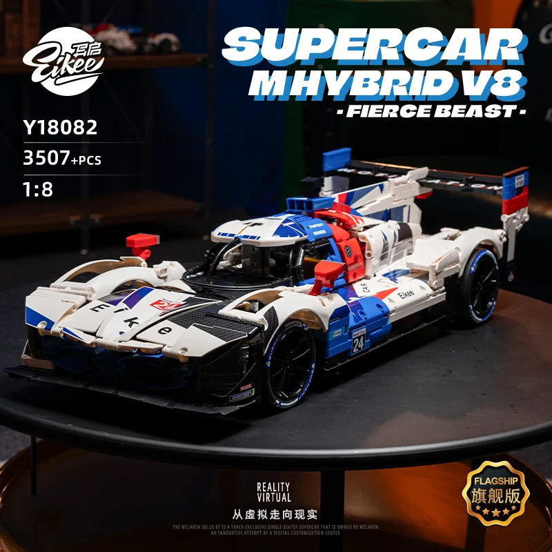 1:8 Tecnico 499P Super Sport Auto Da Corsa Building Blocks SC63 Auto Mattoni Assemblaggio Giocattoli Per I Bambini Regali Di Natale Ragazzi