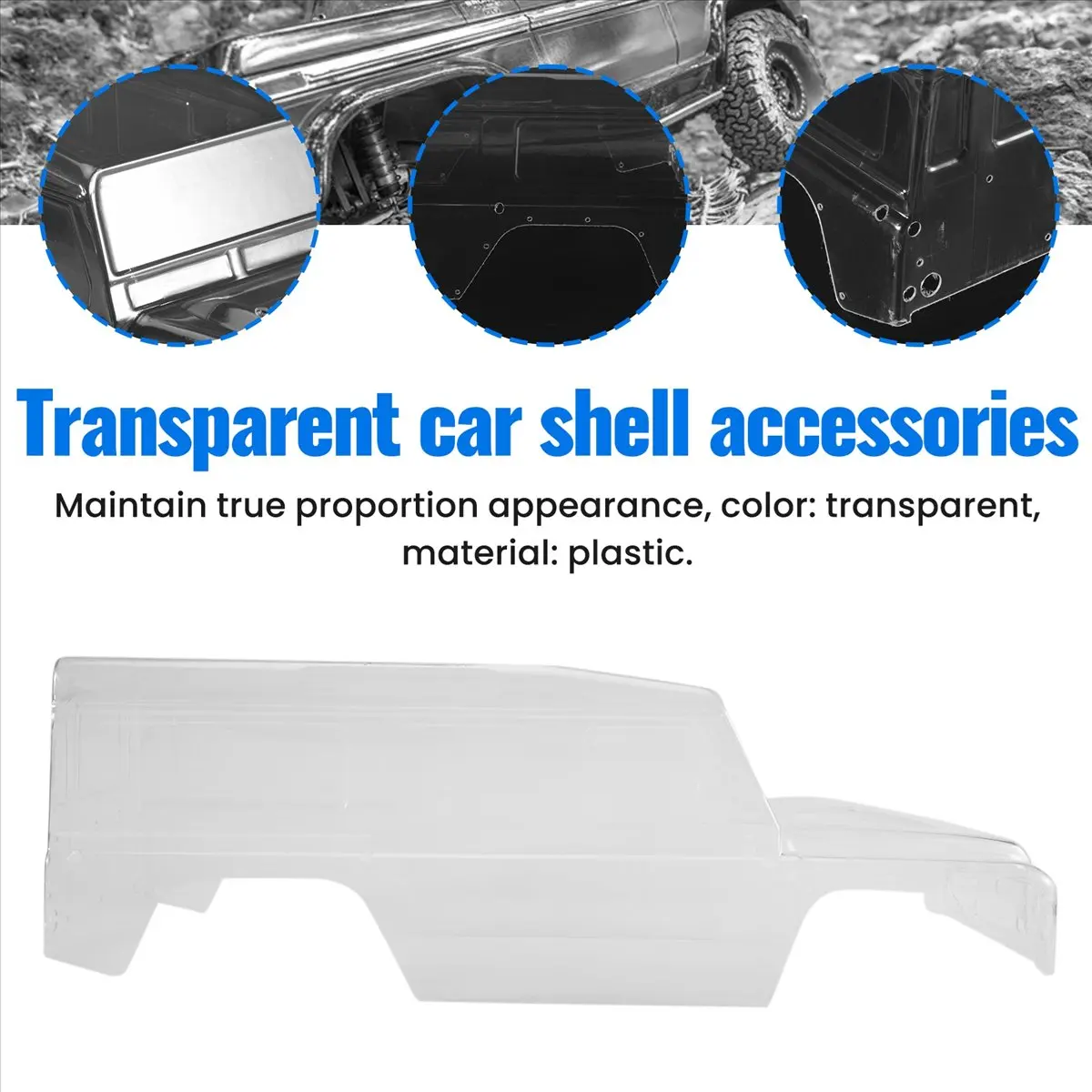 

A48U 324Mm Wheelbase D110 Clear Body Shell Kit for 1/10 RC Crawler Car Traxxas TRX4 TRX-4 Upgrades Parts Accessories