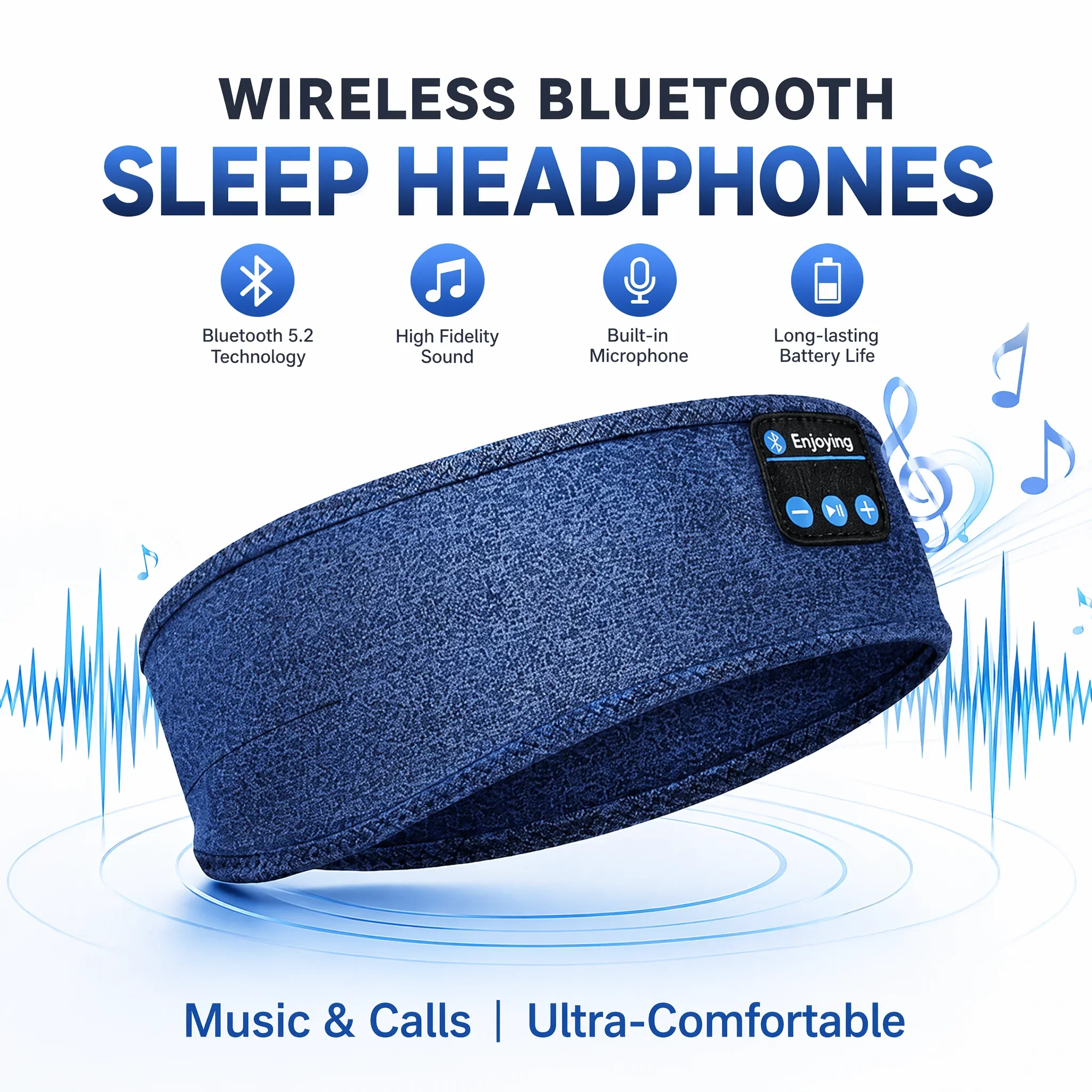 

Sports Sleep Headband Eye Mask Wireless Headphones Music Eye Mask Wireless Bluetooth Headset Headband Original Wireless Bluetoot