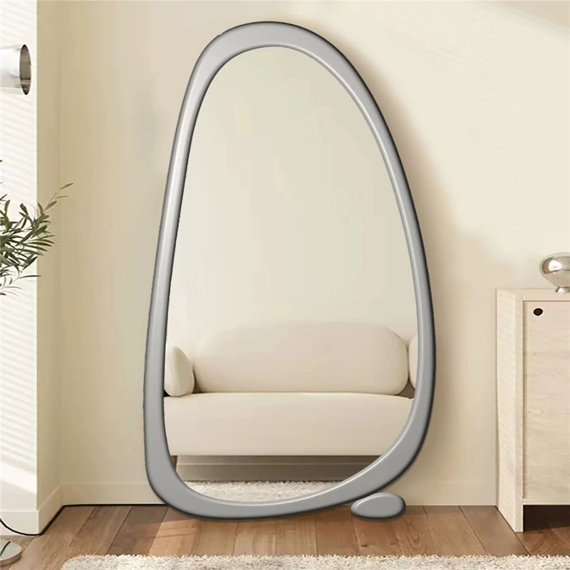Modern Floor Mirror Living Room Decoration Items Vanity Full Body Standing Mirror Aesthetic Irregular Spiegels Home Products