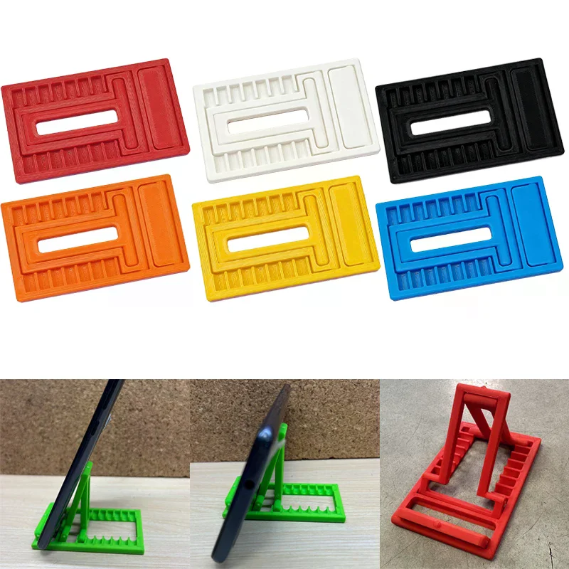 

Складной настольный держатель для телефона, 7-уровневая регулируемая мини-подставка для телефона, дизайн для кредитных карт, портативный компактный для путешествий и хранения