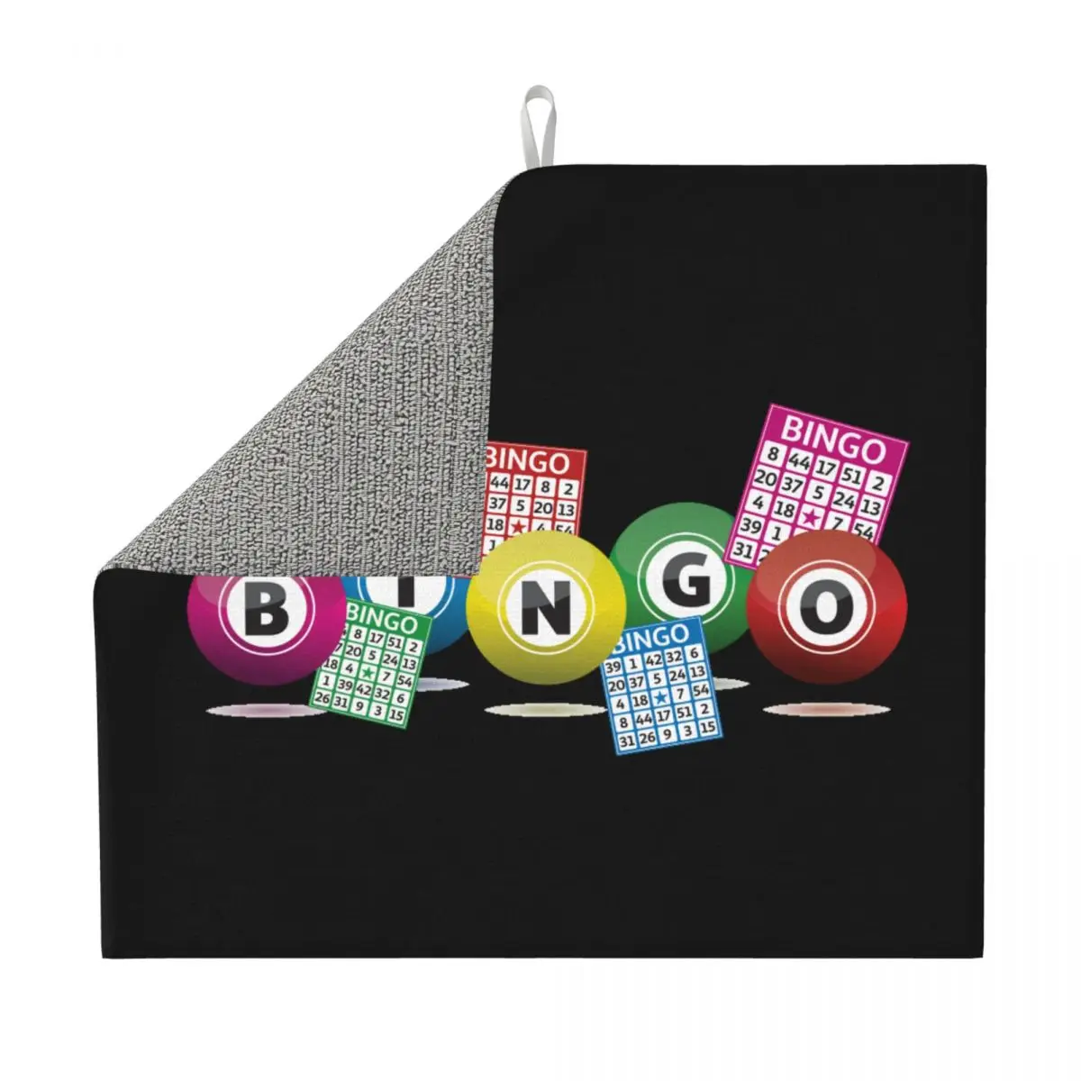 Custom Hot Game Bingo Dish Drying Mats for Kitchen Quick Dry Absorbent Microfiber Dishes Drainer Pad