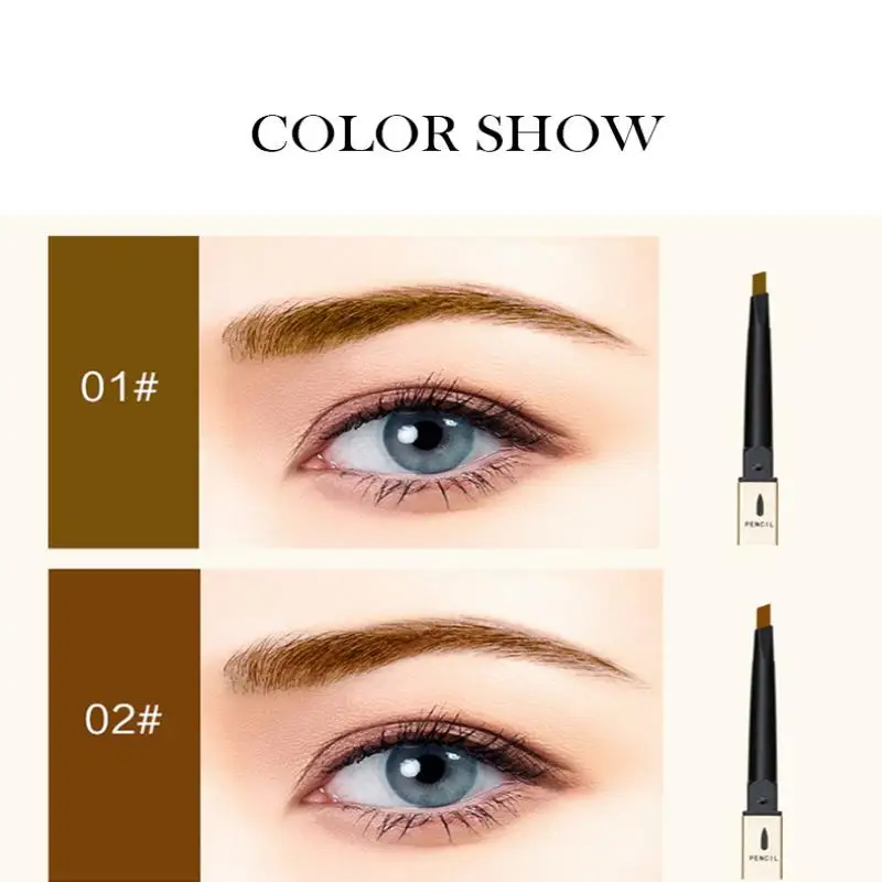 قلم حواجب مقاوم للماء، قلم حواجب للمبتدئين، قلم حواجب ناعم للغاية برأسين، متين ويدوم طويلاً