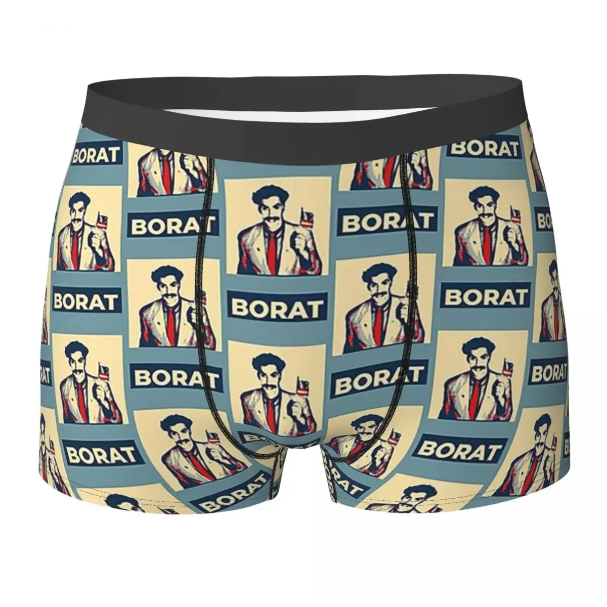 Boxer Underpants Shorts Borat For President Panties Men's Ventilate Underwear for Homme Man Boyfriend Gifts