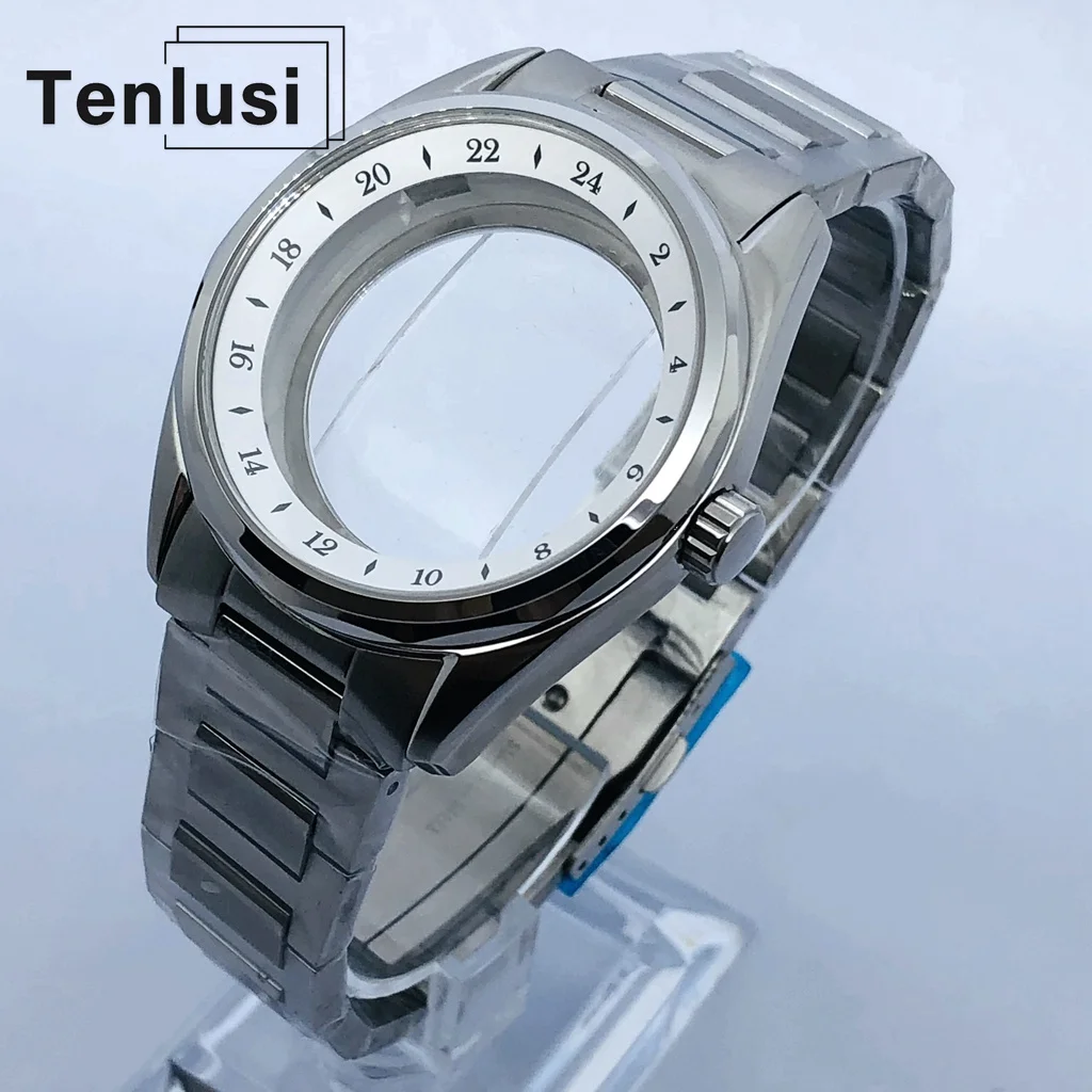 Tenlusi 39mm NH35 NH34 NH36 NH38 NH39 NH70 NH72 Watch Case Sterile Sapphire Glass GMT Chapter Ring Solid Stainless Steel Case