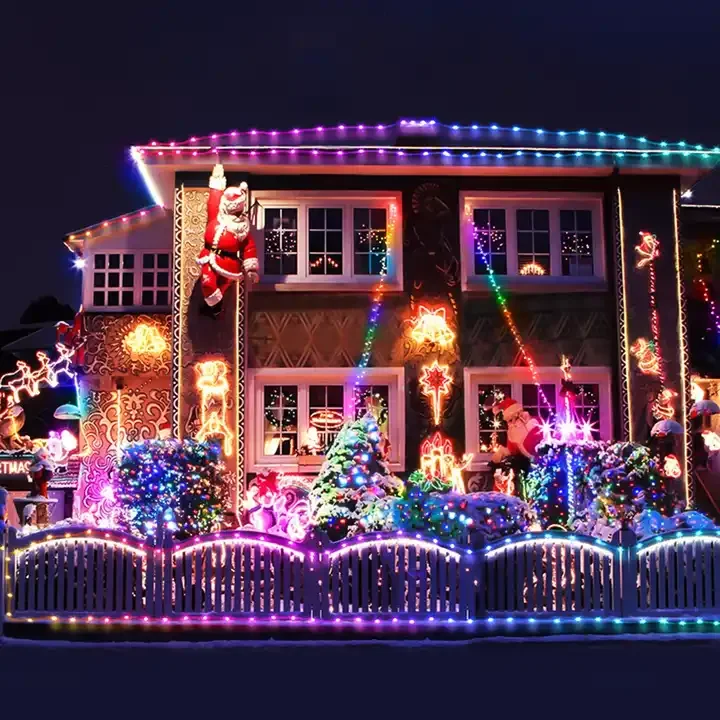 ETOP 1000 LED Outdoor Christmas Tree Fairy Lights Plug in Connectable Garden Lights Waterproof for Outside Indoor Garden