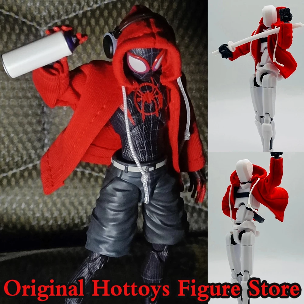 

In Stock 1/12 Scale Male Soldier Clothes Accessory Spider Hero Casual Solid Color Hoodie Fit 6-inches SHF Action Figure Doll