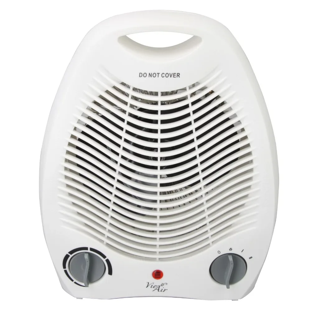 

1500W Portable 2 Settings White Office Fan Heater with Adjustable Thermostat