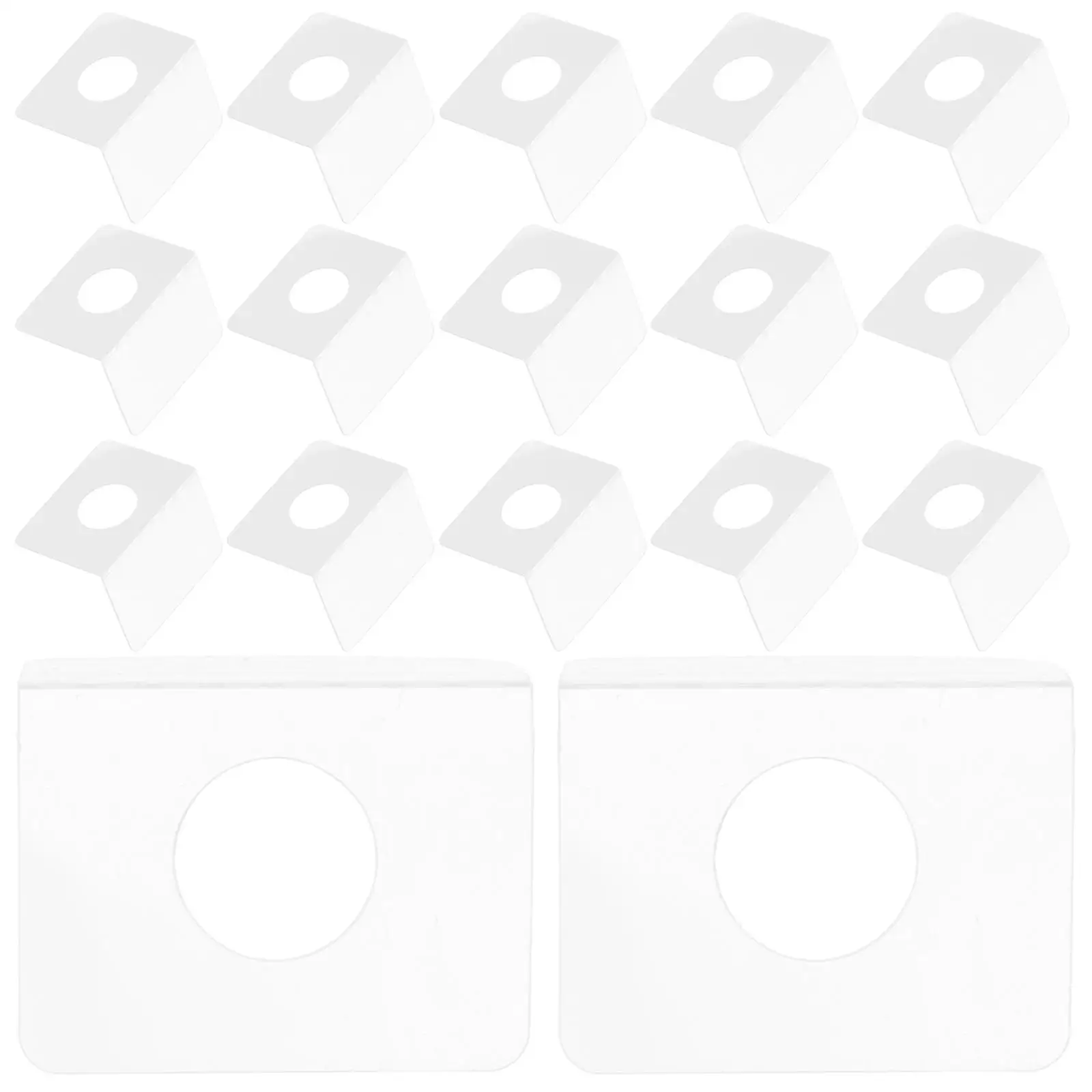 

500 Pcs Hanging Tabs Clear Self Adhesive Tape Card Sticky Pvc Assorted Tags for Retail Stickers