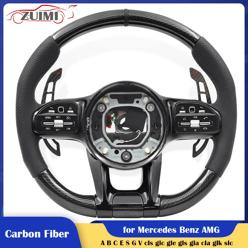 

Modify Carbon Car Steering Wheel with ACC for Mercedes-Benz AMG A C E G V cls glc gle gls gla W204 W205 W206 W213 W221 W222 W223