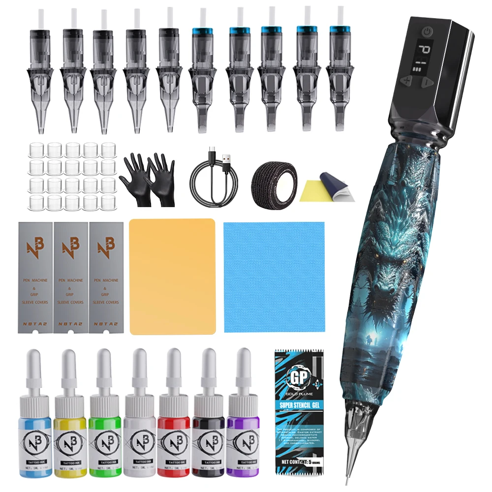 

Goldplume Tattoo Kit Lightweight Tattoo Pen Set Permanent Makeup Tattoo Machine Set Hot-Selling Wireless Tattoo Gun Set