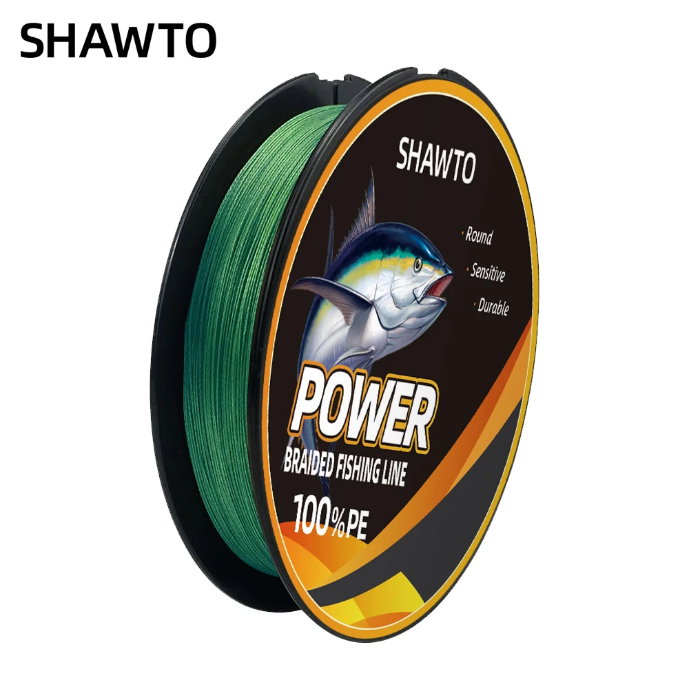 

Shawto 8 Strands Braided Fishing Line 10LB-150LB Braid Line Zero Stretch & Anti-Bite Coating for Freshwater/Saltwater Fishing