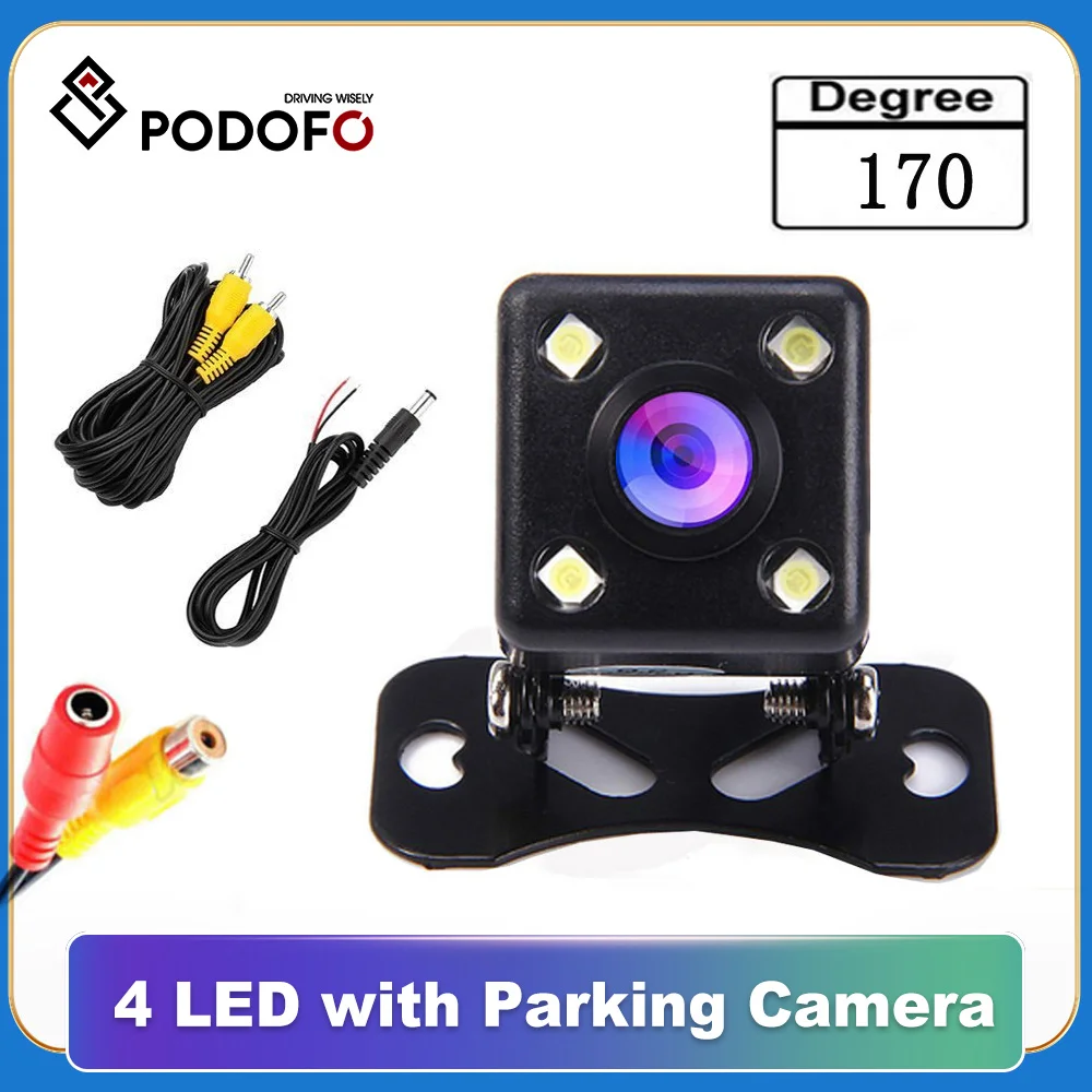 Podofo Auto CCD HD Car Backup Reverse Camera Rear Monitor Parking aid Universal Camera Front Rear View Camera Waterproof Camera