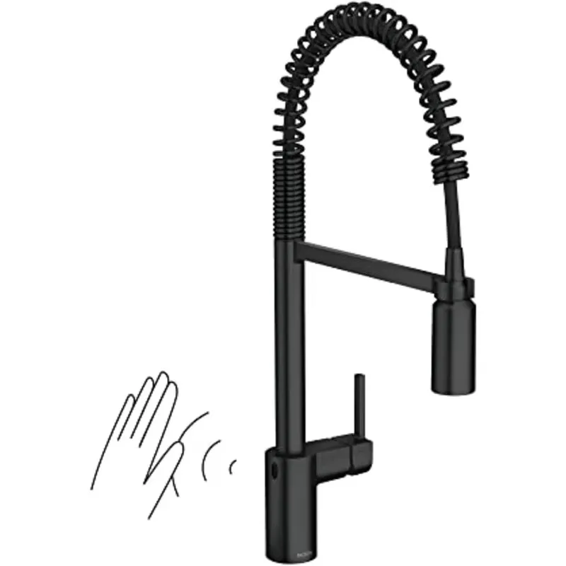 Moen Sensor Touchless Single Handle High Arc Spring Pre-Rinse Pull-Down Kitchen Faucet with Sprayer Kitchen Sink Faucet