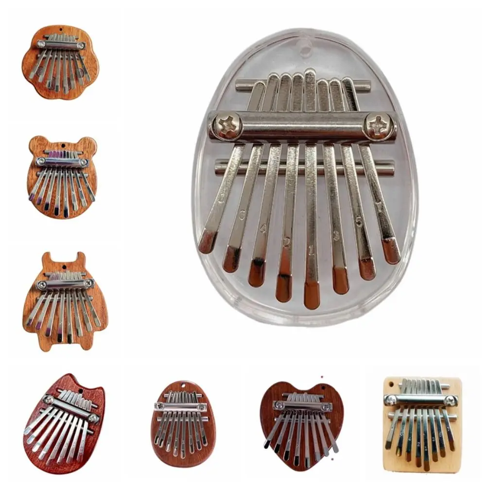 

Keyboard Instrument Mini Finger Piano Marimba Easy-to-Learn 8 Keys Kalimba Portable Gift Thumb Piano Necklace Beginners