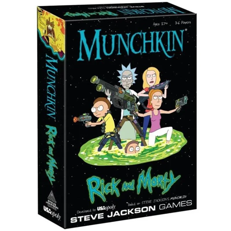 Rick and Morti Munchkin Gmae Cards TOTAL RICKALL Card Poker Board Games Playing Cards Waddingtons of LONDON Party Table Toys