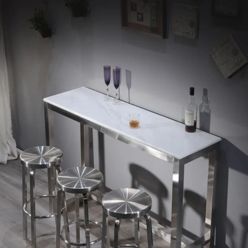 Stainless Steel Industrial Bar Stool Bar Chair Home High Stool Light Luxury Round Bar Stool Tall Chair Modern Pub Furniture New