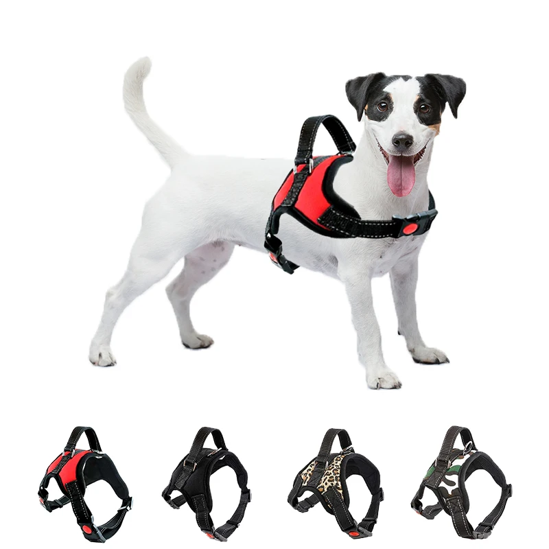 

Safety Saddle Leash Harness Kit for Medium Puppy Solid Nylon Light Reflective Pets Dog Accessories Anti Break Husky Supplies