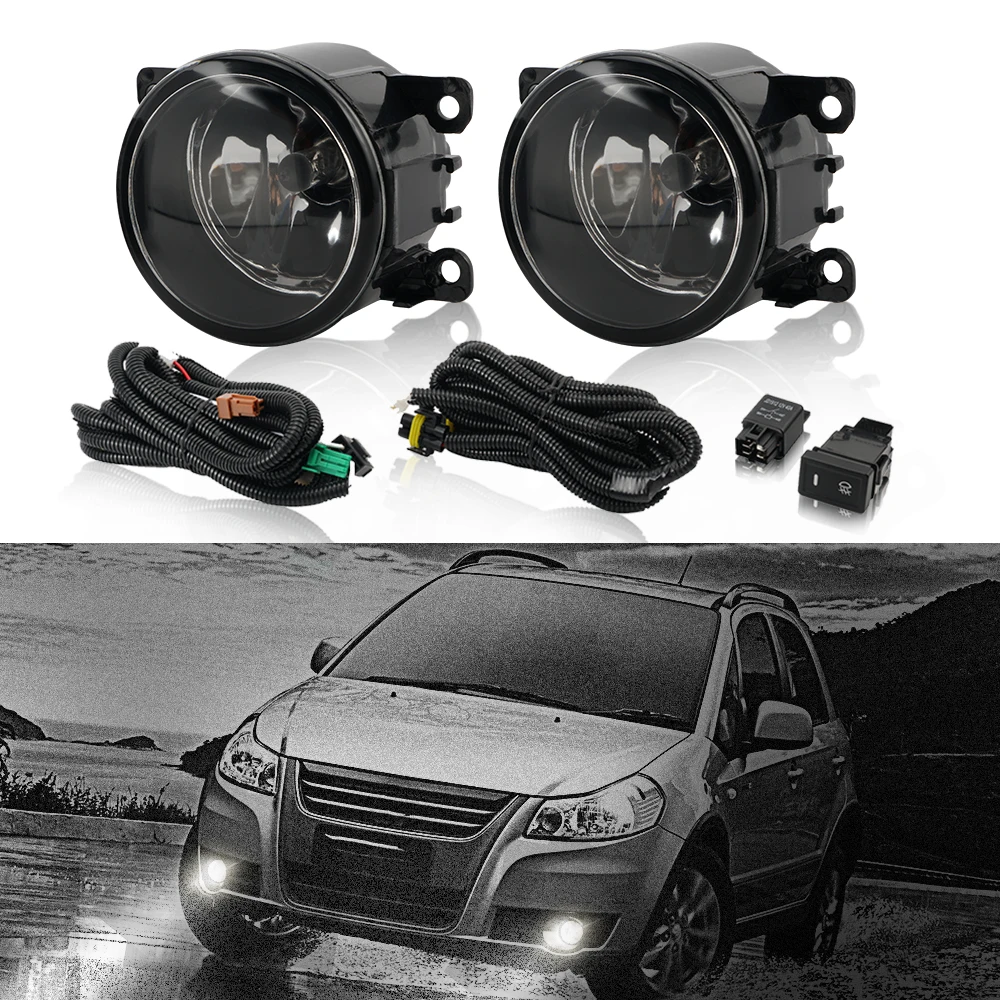 

Clear Front Fog Light Kit with H11 Halogen Bulb, for Suzuki Grand Vitara 2006-2012, for Suzuki SX4 4dr Sedan 2006-2012