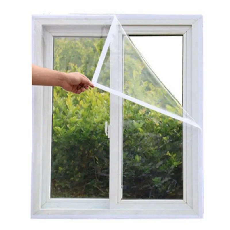 Window Insulation Screen Adjustable EVA Window Film Transparent Soft Glass Film Window Winter Windproo Insulation Film