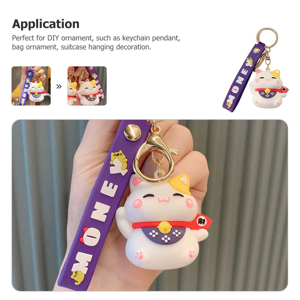 Keychain Fortune Keyring for Car Purse Backpack Gifts Japanese Style Cat Keychain Pendant Lightweight Portable