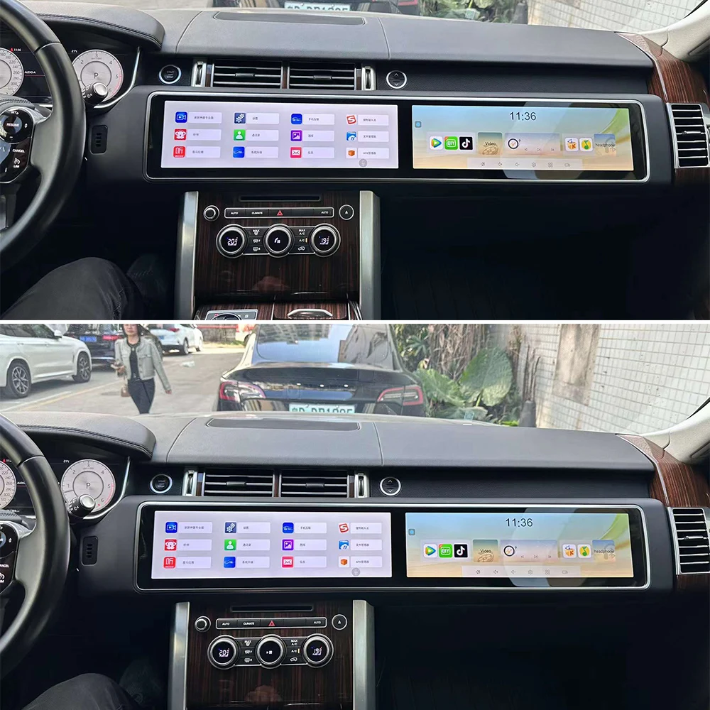 12.3 Inch Dual 4K Screen Car Radio Android 13 For Land Rover Range Rover Sport 2014-2017 CarPlay Multimedia Player GPS Head Unit