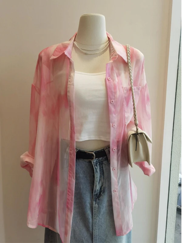 

Sweet Dyeing Loose Fit Lightweight Women's Sun Protection Shirt Guangzhou Thirteenth Factory High Quality Summer Casual Outer...