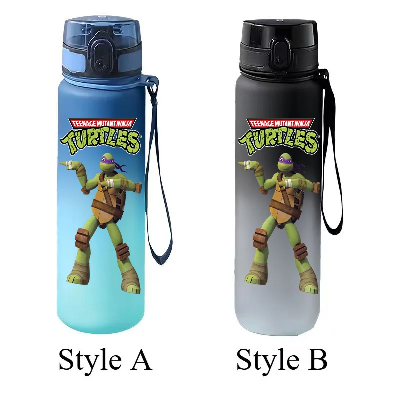 Teenage Mutant Ninja Turtles Gradient Water Bottle Flip Cap Portable Large Capacity Sports Water Cup Children's Gift view 2