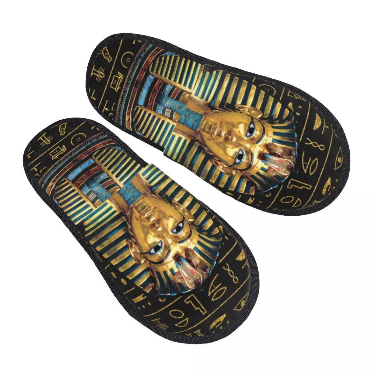 

Memory Foam Slippers Women Comfy Warm Egyptian Hieroglyphic House Slippers