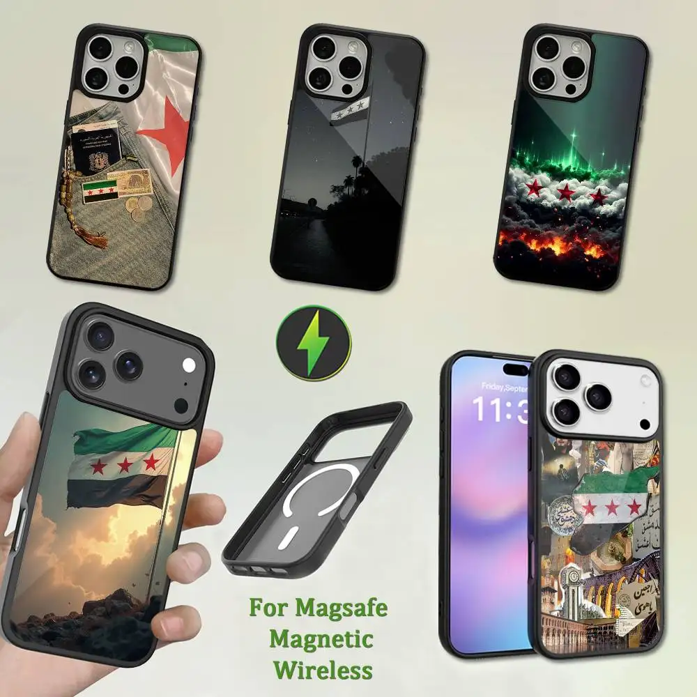

Flag S-Syrian S-Syria Cool Phone Case For iPhone 13,12,11,16,15,17,14,Pro,Max,Plus,Mini,Magsafe,Magnetic Wireless Charging