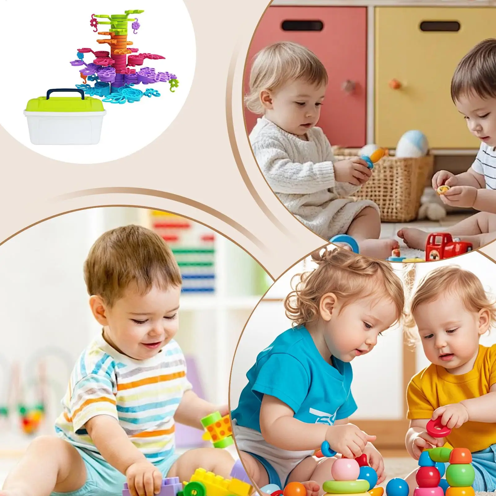 ตัวต่อบล็อกของเล่นเสริมพัฒนาการสำหรับเด็กผู้ชาย อายุ 3 ปี อนุบาล ชั้นเรียน บ้าน ของขวัญวันเกิด วันคริสต์มาส