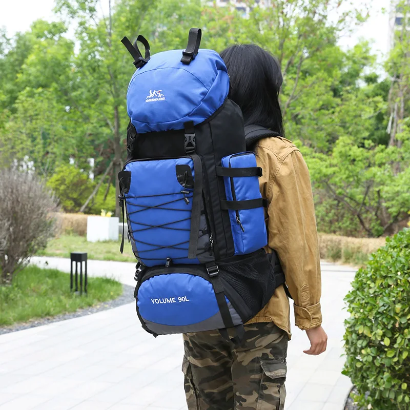 90L Hiking Backpack Men Women Large Capacity Outdoor Camping Rucksack Waterproof Travel Bag Mountaineering Trekking Bag