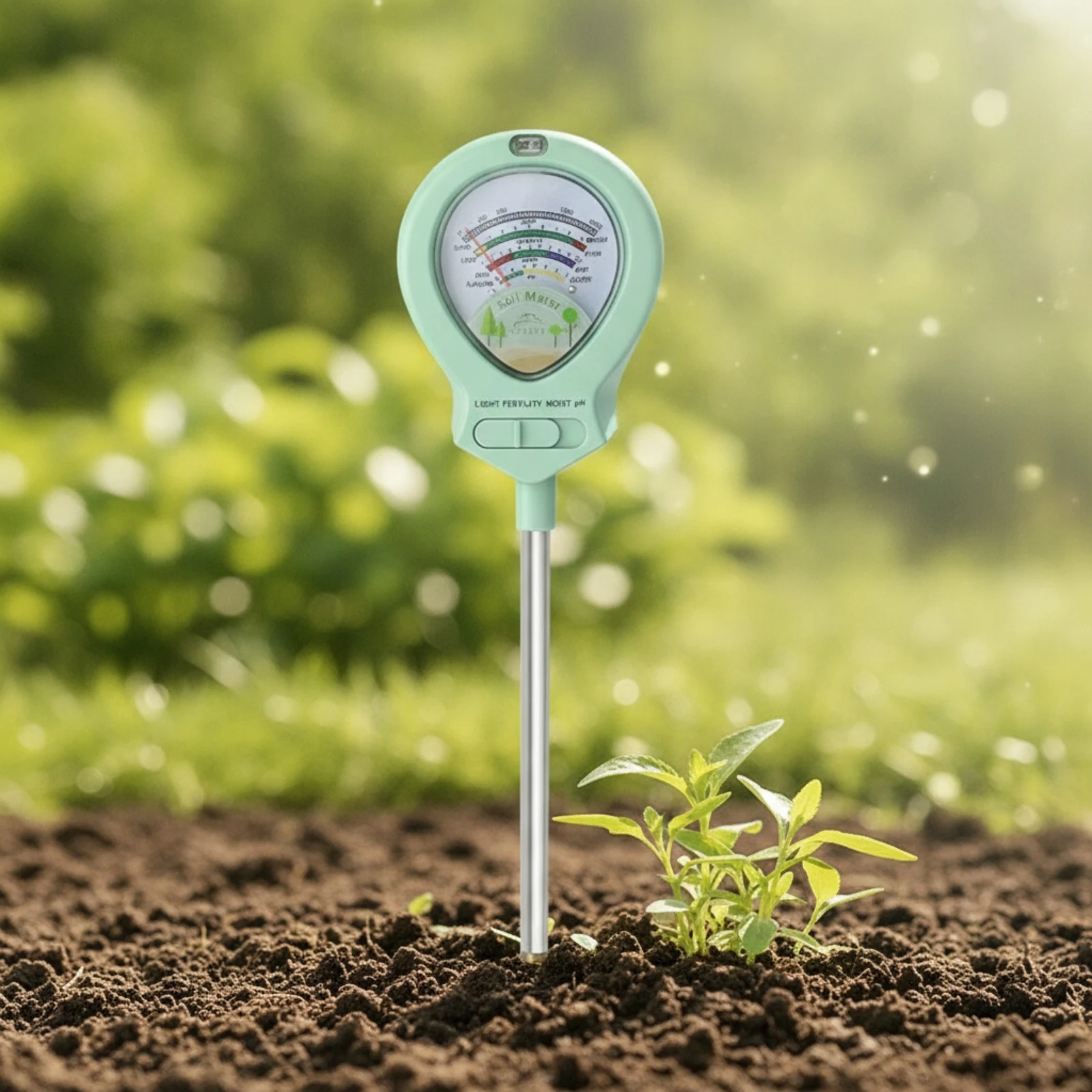 4-in-1 Soil Moisture Meter Scientific Analog Soil Tester Plant Water Meter No-Battery Easy-to-Read for Gardeners, Potted Plants