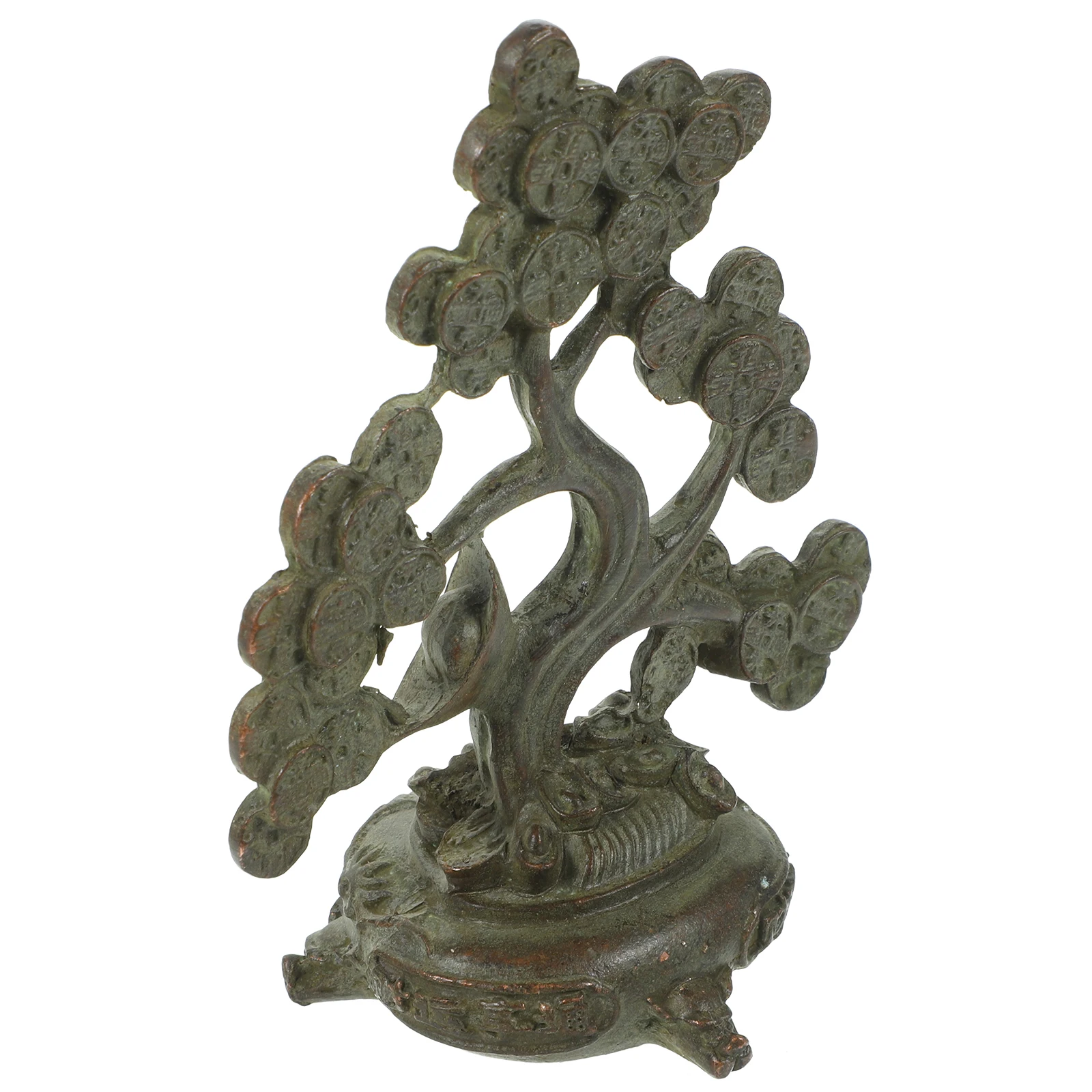 

Fortune Tree Sculpture Copper Money Bonsai Vintage Home Decor Ornament Table Centerpiece Prosperity Symbol Mini Display Model