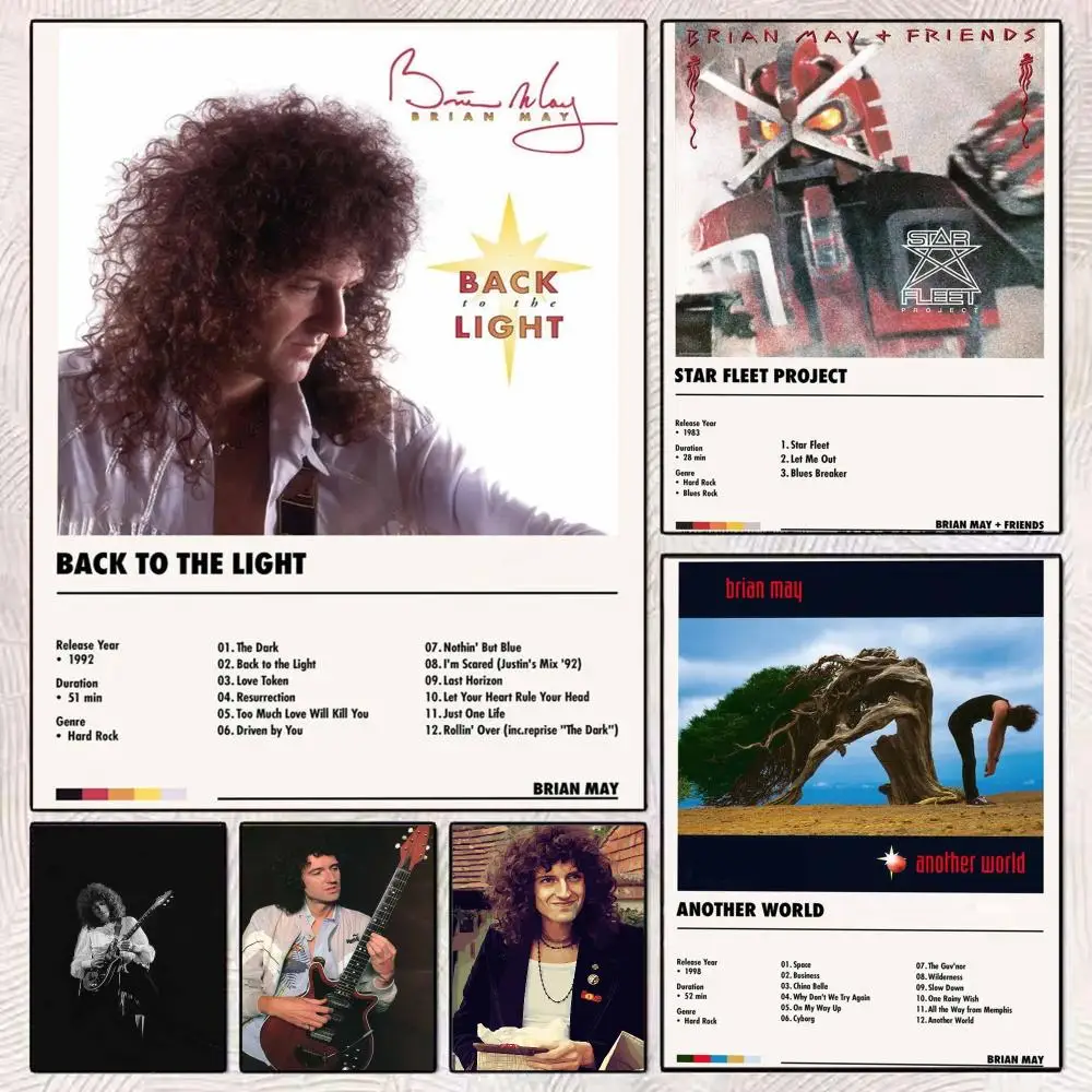 Album B-Brian May Poster PP Wall Decor Posters Celebrity Music Art Prints Bedroom Office Gift