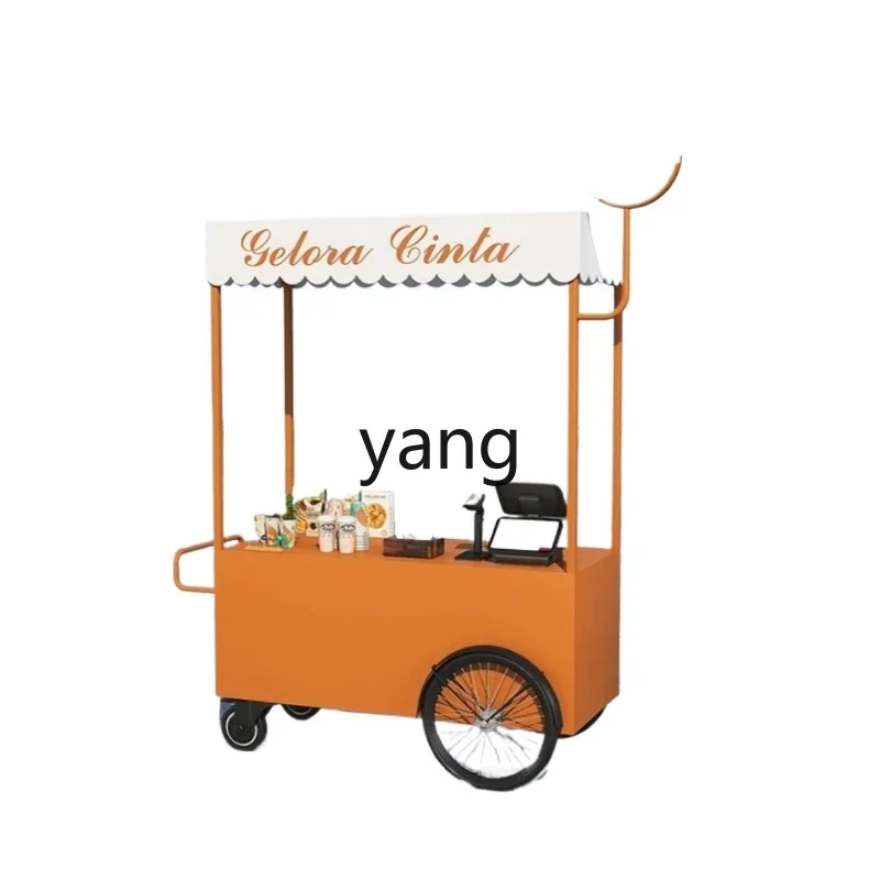 

LH stall trolley outdoor night market wrought iron promotion snack cart movable truck stall
