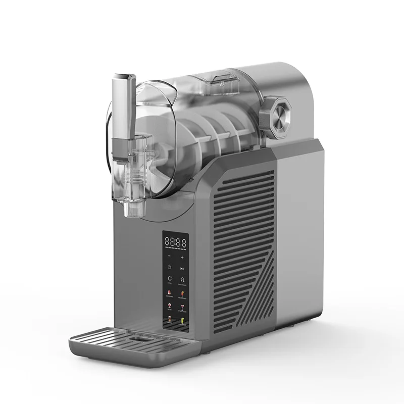 소형 가정용 2 리터 완전 자동 슬러시 기계 단일 실린더 눈 녹는 음료 제조기 얼음 모래 청소 국경