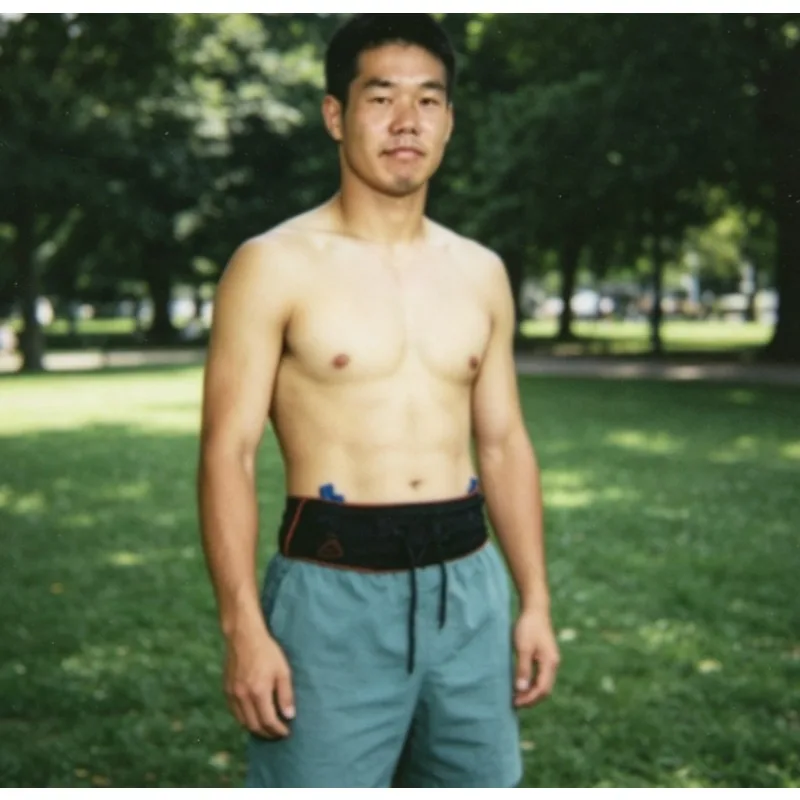 

Men Running Quick Dry Double Layer Sport Shorts With Fanny Pack Multi-Pockets Workout Jogging