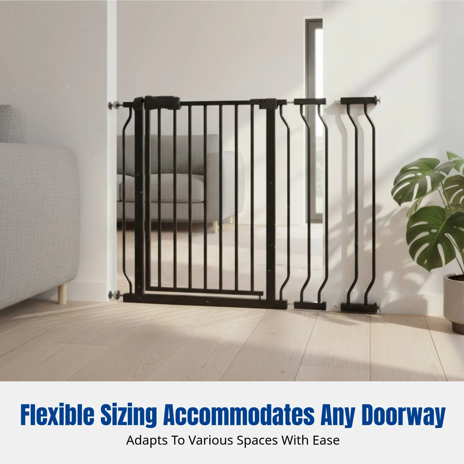 Child Gate, Pet Fence, No-Drill Installation, Stairway Barrier, Indoor Safety Guard - view 3