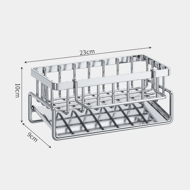 Kitchen Stainless Steel Sink Sponge Holder Drain Rack Faucet Storage Soap Drainer Towel Rack Shelf Organizer Accessories