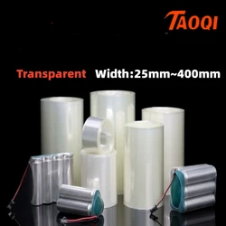 1~20M Transparent Battery Wrap Width 25mm~400mm Insulated Protection Cover Film Skin PVC Heat Shrink Tube for Battery Packs