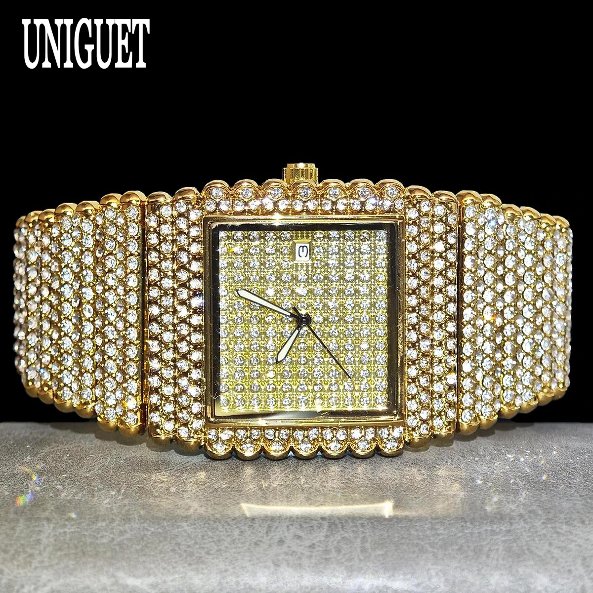 Hot Fashion UNIGUET Full Diamo - огляд і ціна Jewelry And Watches Luxury Brand