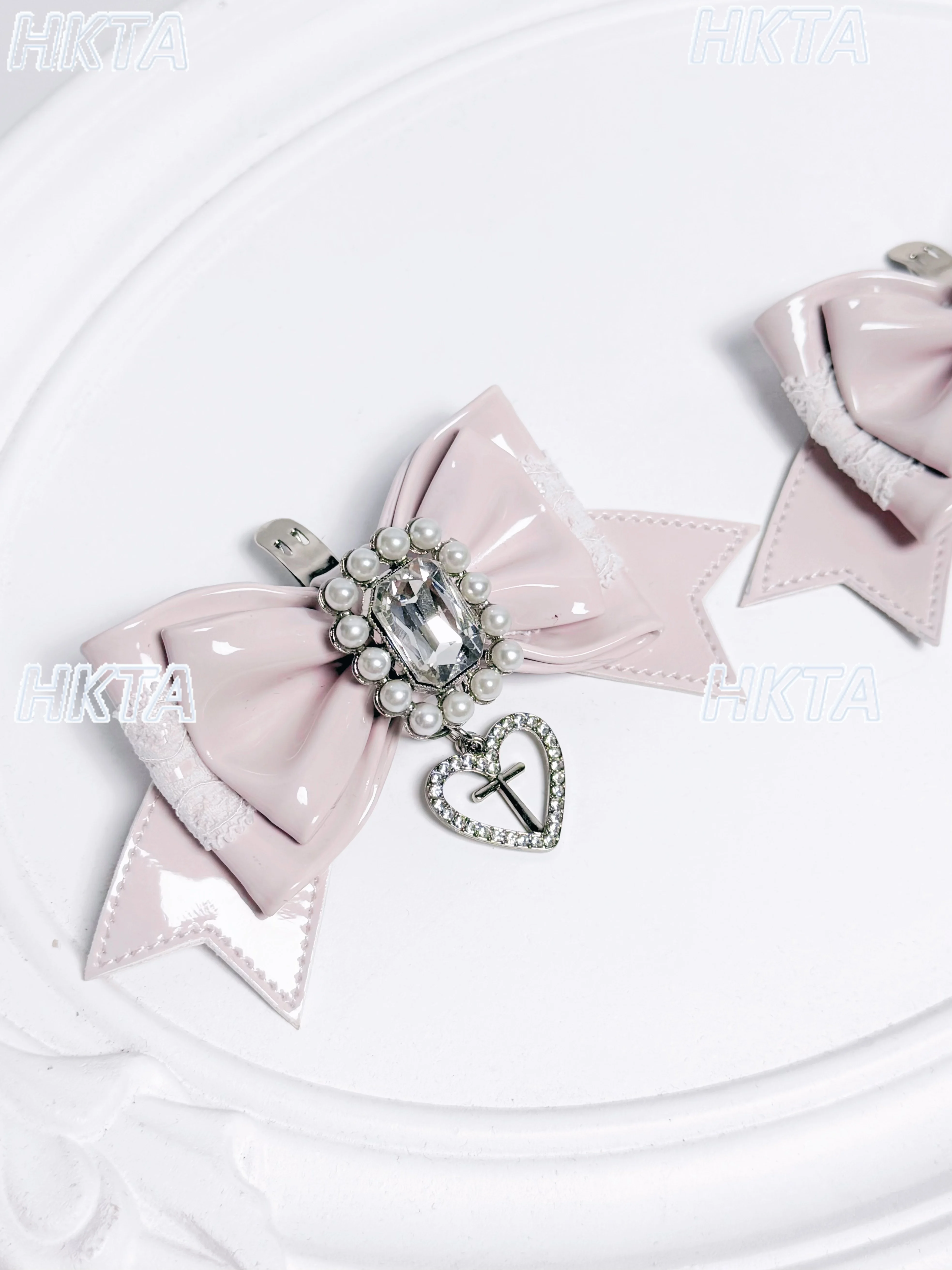 日本の靴クリップスウィートマイン量産秋ローファーパールリボンラインストーン手作り靴装飾DIYアクセサリー