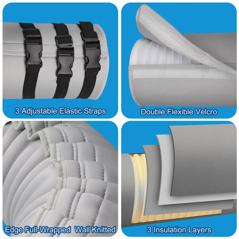 

A55X-Portable AC Hose Protector Portable AC Window Vent Kit Air Conditioner Hose Cover