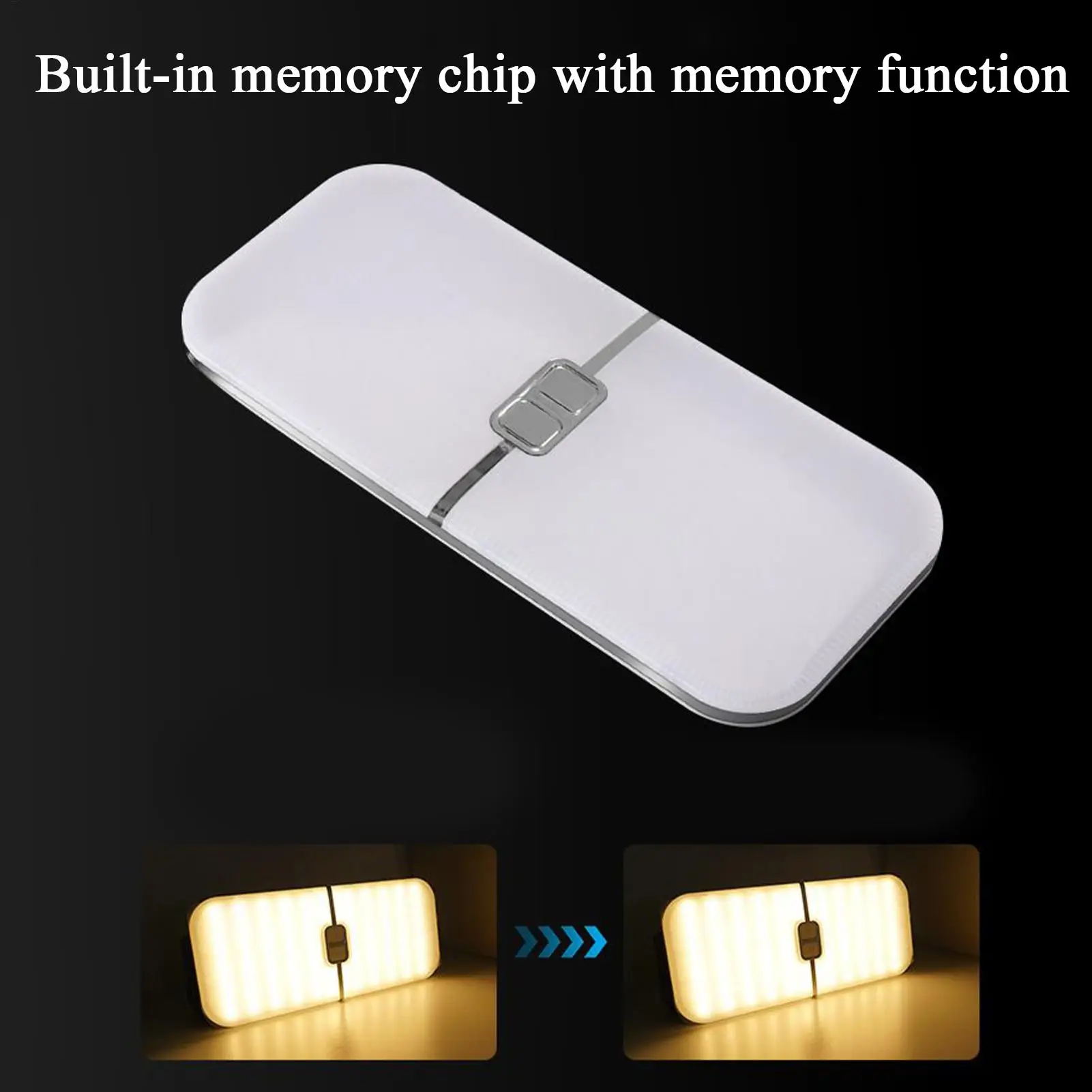 12-30V 15W RV LED Ceiling Light, Dimmable Triple Color Temperature Lamp For Vehicle Interior, Relaxation Lighting For Trips