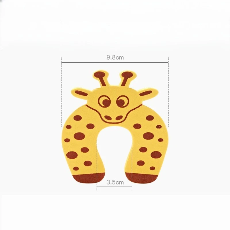 2pcs Baby Safety Door Stopper for Newborn Furniture Protection Anti-pinch Hand Cute Animal Care Child Lock Finger Protector