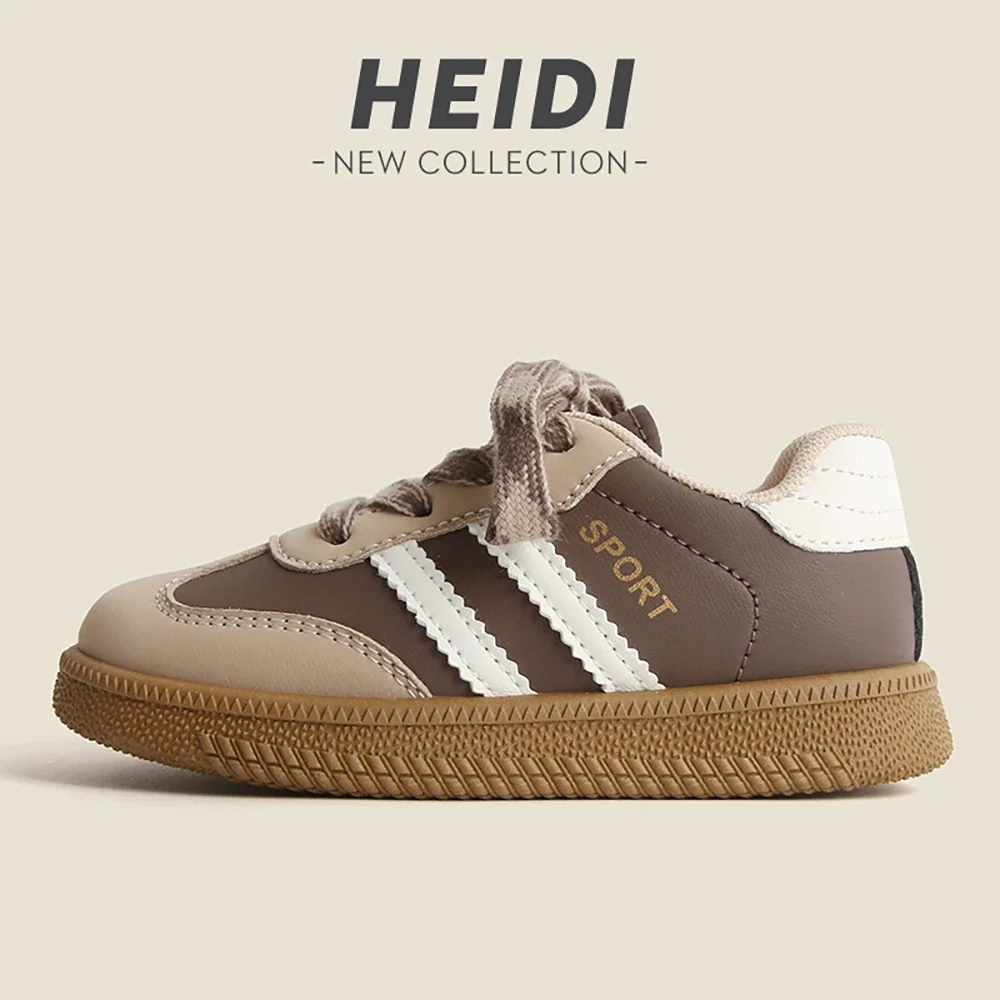 

Спортивная обувь Детская кожаная теннисная обувь Спортивная обувь Водонепроницаемая детская модная детская нескользящая водонепроницаемая кожаная обувь