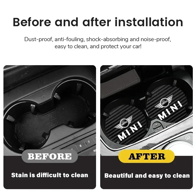 

2025 Новые 2 шт. автомобильные подставки для чашек для Mini Cooper One JCW F54 F55 F56 F57 F60 R50 R52 R53 R55 Paceman Clubman Cabrio Auto Ac