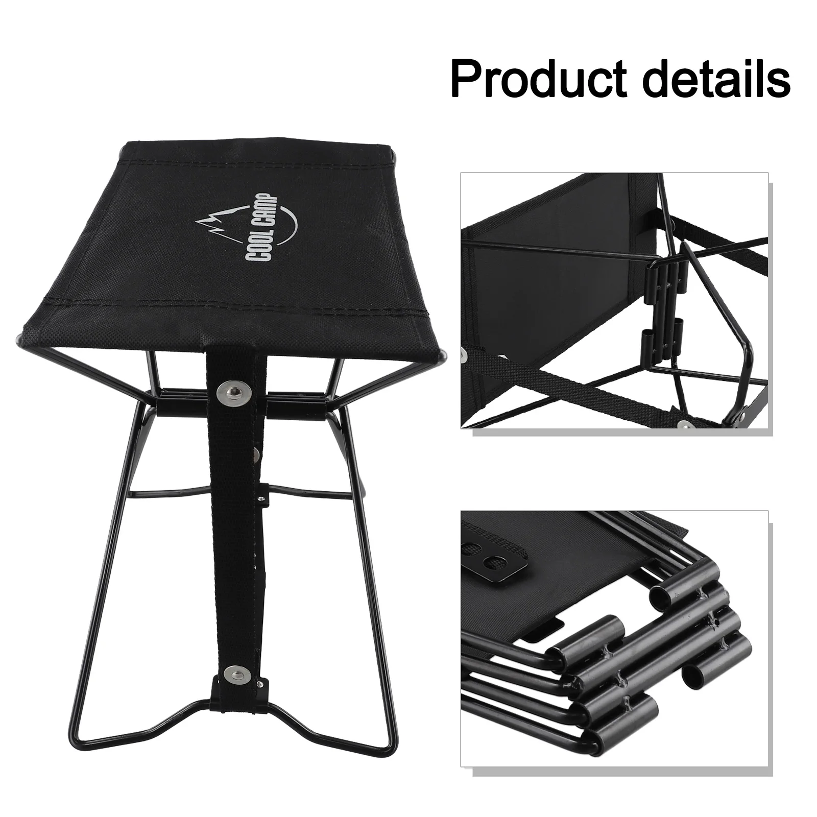 

Folding Portable Camping Stool with Aluminum Alloy Frame and Oxford Fabric for Outdoor Fishing Hiking Backpacking