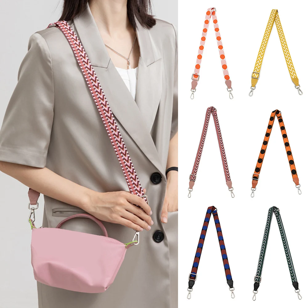 Nylon Cotton Bag Strap for Longchamp Bag Women Colored Straps for Messenger Shoulder Bag Accessories Adjustable Handbag Belts